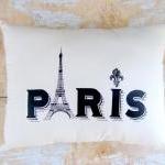Paris Pillow, Eiffel Tower, French Country Home, Cottage Decor, Paris Decor