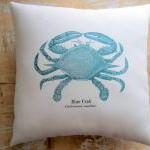 Beach Pillow, Blue Crab, N..
